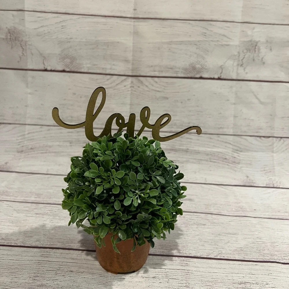 LOVE Wedding Cake Topper - Glitter Gold